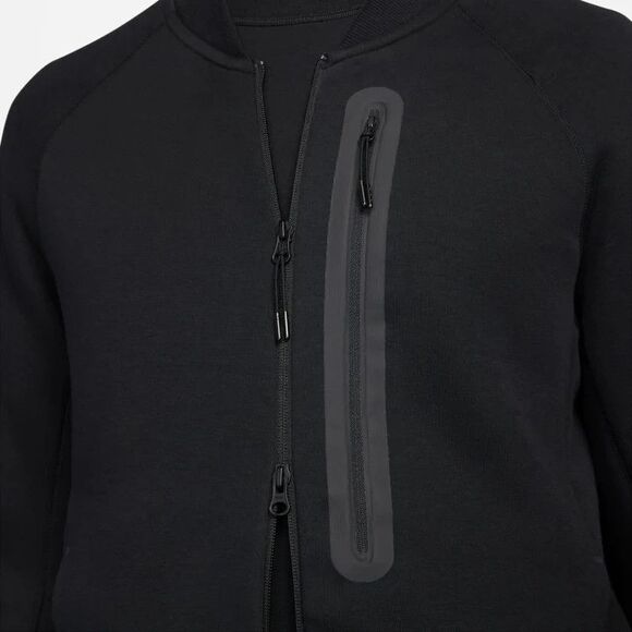 Nike Sportswear Tech Fleece Bomber Full Zip Jacket Black FB8008-010 Men's Small - Picture 3 of 12